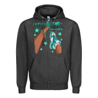 Teal I Have Two Moods Afro Girl Sneakers Zipper Hoodie | Teevron