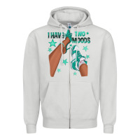 Dove Grey Teal I Have Two Moods Afro Girl Sneakers Zipper Hoodie - texasbilliewilder