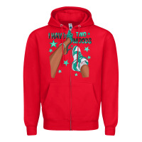 Red Teal I Have Two Moods Afro Girl Sneakers Zipper Hoodie - texasbilliewilder