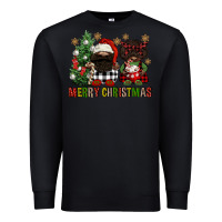 Black merry christmas buffalo afro gnomies Premium Sweatshirt - FaDigitalArtStudio