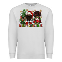 Dove Grey merry christmas buffalo afro gnomies Premium Sweatshirt - FaDigitalArtStudio