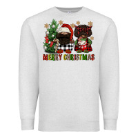 Oatmeal Heather merry christmas buffalo afro gnomies Premium Sweatshirt - FaDigitalArtStudio