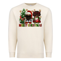 Sandshell merry christmas buffalo afro gnomies Premium Sweatshirt - FaDigitalArtStudio
