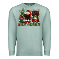 Seafoam merry christmas buffalo afro gnomies Premium Sweatshirt - FaDigitalArtStudio
