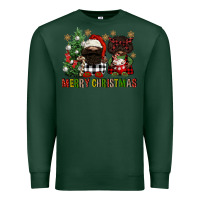 Sports Green merry christmas buffalo afro gnomies Premium Sweatshirt - FaDigitalArtStudio