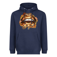 Navy melanin lips Heavyweight Hoodie - Zillion Design Studio