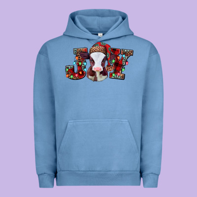 Joy Baby Cow Christmas Urban Hoodie Designed By Jasminsmagicworld