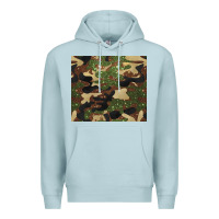 Blue Mist camouflage glitter Premium Hoodie - BarkalooDesign