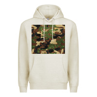 Oatmeal Heather camouflage glitter Premium Hoodie - BarkalooDesign