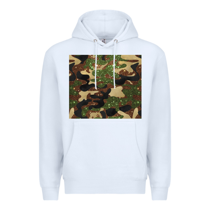 Camouflage Glitter Premium Hoodie by BarkalooDesign | Teevron