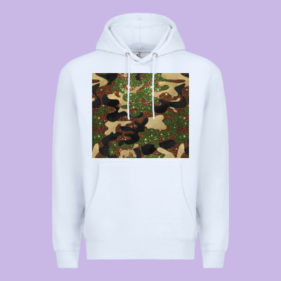 Camouflage Glitter Premium Hoodie Designed By Barkaloodesign
