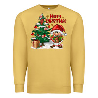 Antique Gold merry christmas gnomes Premium Sweatshirt - FaDigitalArtStudio