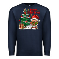 Navy merry christmas gnomes Premium Sweatshirt - FaDigitalArtStudio