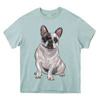 Arona white black french bulldog Heavy Core Tee - LillyAllenDesigns