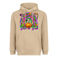 Mushroom Trick or Treat Halloween Rainbow Heavyweight Hoodie - texasbilliewilder