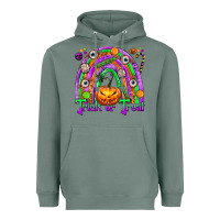 Sage Trick or Treat Halloween Rainbow Heavyweight Hoodie - texasbilliewilder