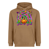Toasted Coconut Trick or Treat Halloween Rainbow Heavyweight Hoodie - texasbilliewilder