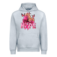 Heather Grey hope cancer nails Urban Hoodie - NancyCooperArtShop