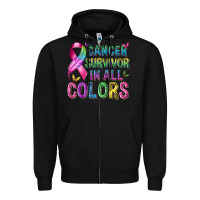 Black cancer survivor in all colors Zipper Hoodie - texasbilliewilder