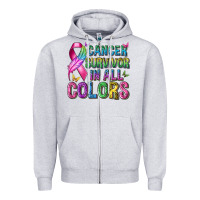 Heather Grey cancer survivor in all colors Zipper Hoodie - texasbilliewilder
