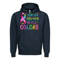 Navy cancer survivor in all colors Zipper Hoodie - texasbilliewilder