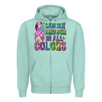 Seafoam cancer survivor in all colors Zipper Hoodie - texasbilliewilder