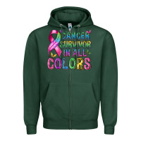 Sports Green cancer survivor in all colors Zipper Hoodie - texasbilliewilder