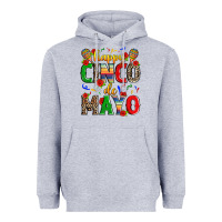 Heather Grey happy cinco de mayo Heavyweight Hoodie - Zillion Design Studio