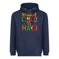 Navy happy cinco de mayo Heavyweight Hoodie - Zillion Design Studio