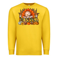 Lemon Thanksgiving Turkey Pumpkin Blessed Premium Sweatshirt - CowhideDigitalArt