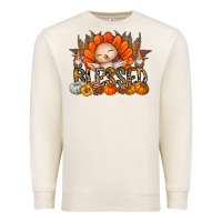 Sandshell Thanksgiving Turkey Pumpkin Blessed Premium Sweatshirt - CowhideDigitalArt