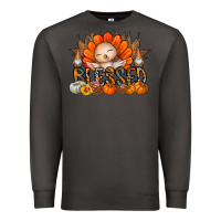 Smoke Thanksgiving Turkey Pumpkin Blessed Premium Sweatshirt - CowhideDigitalArt
