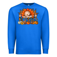 True Royal Thanksgiving Turkey Pumpkin Blessed Premium Sweatshirt - CowhideDigitalArt