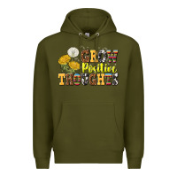 Army Green grow positive thoughts Premium Hoodie - NancyCooperArtShop