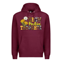 Burgundy grow positive thoughts Premium Hoodie - NancyCooperArtShop