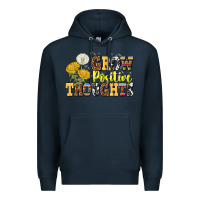 Navy grow positive thoughts Premium Hoodie - NancyCooperArtShop