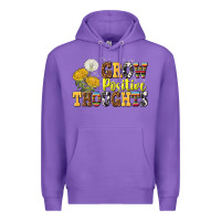 Purple grow positive thoughts Premium Hoodie - NancyCooperArtShop