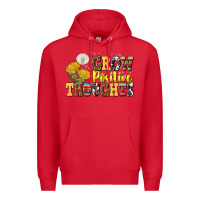 Red grow positive thoughts Premium Hoodie - NancyCooperArtShop