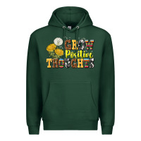 Sports Green grow positive thoughts Premium Hoodie - NancyCooperArtShop