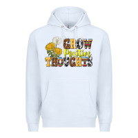 White grow positive thoughts Premium Hoodie - NancyCooperArtShop