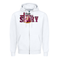 White Pink Christmas true story holy family Zipper Hoodie - RanaPortraitStore