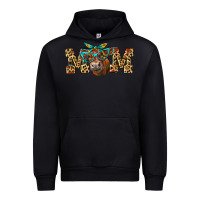 Black Western Mom Red Angus Cow Urban Hoodie - LillyAllenDesigns