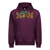 Mauve Wine Western Mom Red Angus Cow Urban Hoodie - LillyAllenDesigns