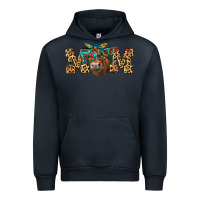 Navy Western Mom Red Angus Cow Urban Hoodie - LillyAllenDesigns