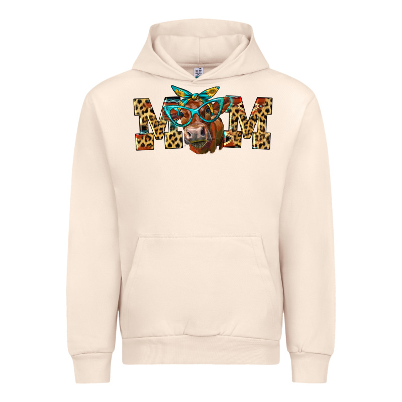 Western Mom Red Angus Cow Urban Hoodie by LillyAllenDesigns | Teevron