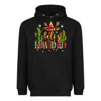 Black feliz navidad Heavyweight Hoodie - Zillion Design Studio