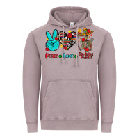 Vintage Zinc peace love dia de los muertos Vintage Hoodie - AdoDesignShop