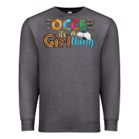 Charcoal Heather soccer it's a girl thing Premium Sweatshirt - HRA Design Shop
