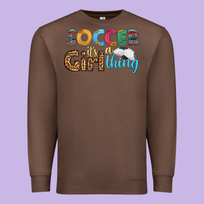 Soccer It's A Girl Thing Premium Sweatshirt Designed By Hra Design Shop