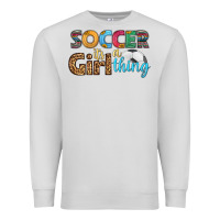 Dove Grey soccer it's a girl thing Premium Sweatshirt - HRA Design Shop